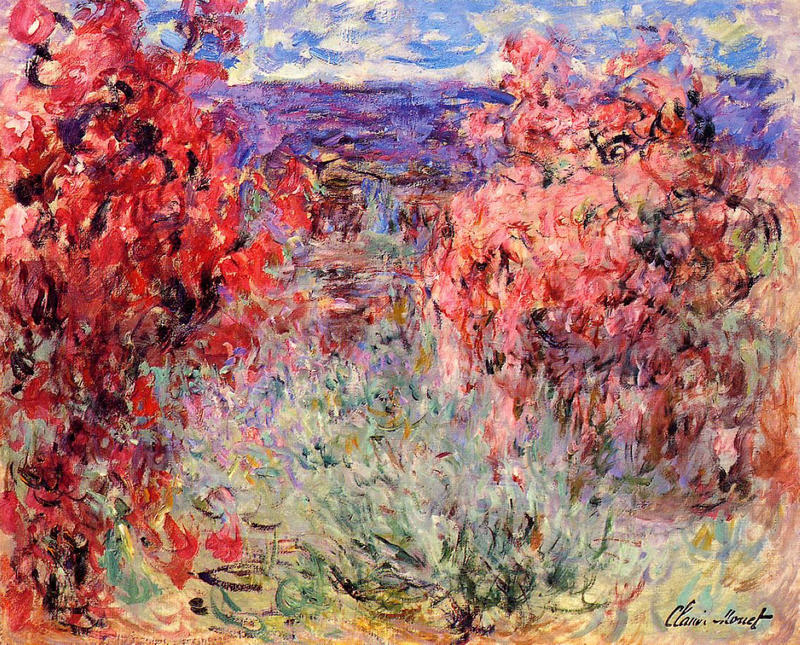 Cloude Monet Oil Paintings Flowering Trees near the Coast 1926 - Click Image to Close