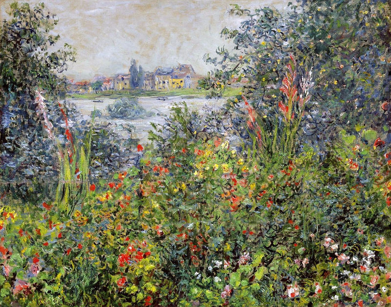 Cloude Monet Paintings Flowers at Vetheuil 1881