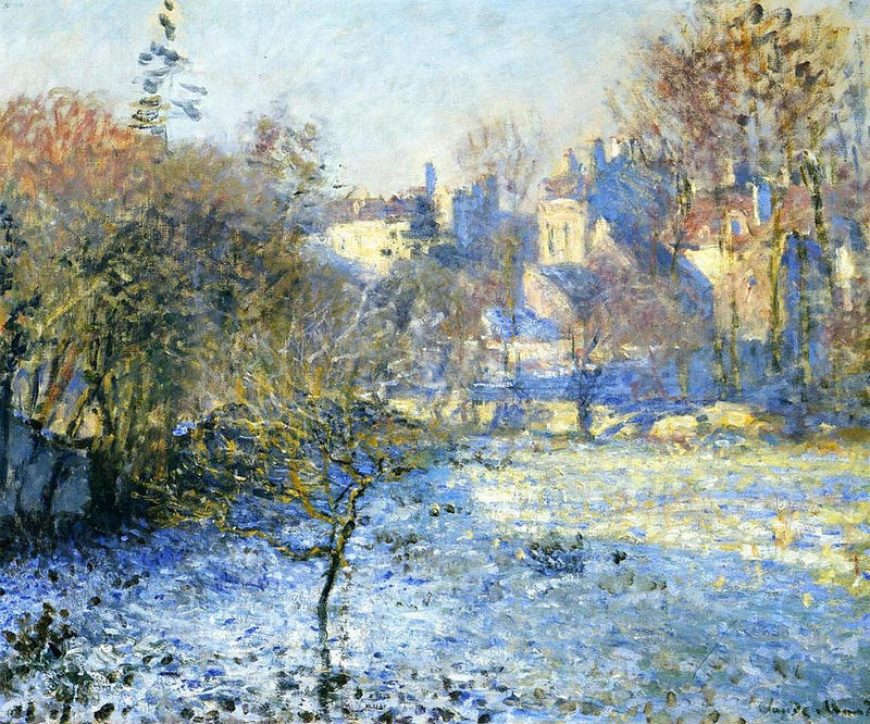 Cloude Monet Classical Oil Paintings Frost 1875 - Click Image to Close