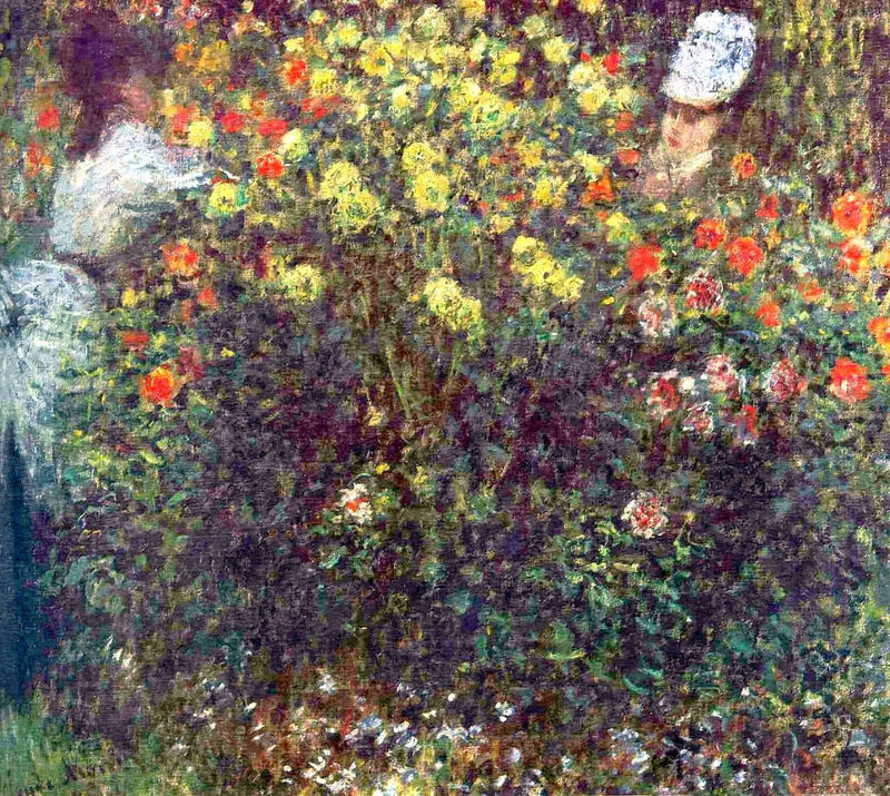 Cloude Monet Classical Oil Paintings Girls in the Garden 1875 - Click Image to Close