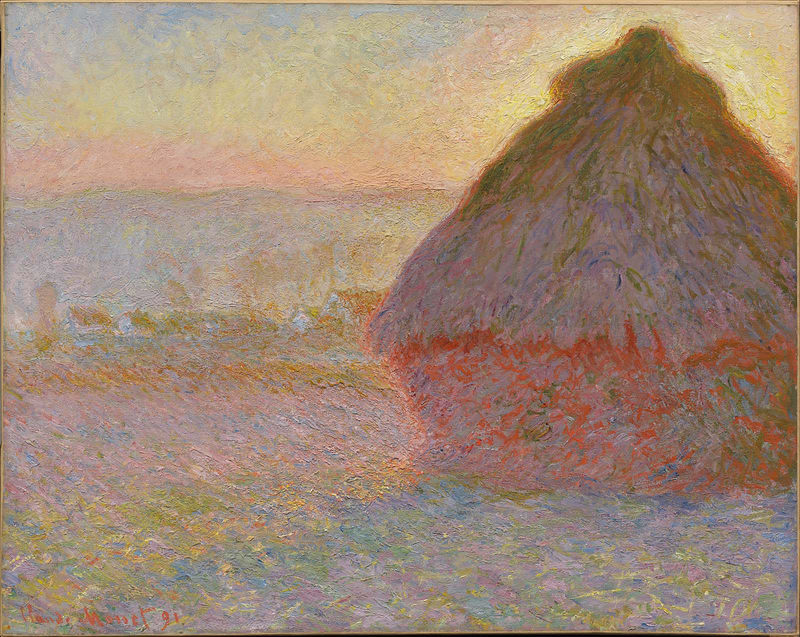 Cloude Monet Classical Oil Paintings Grainstack at Sunset 1890 - Click Image to Close