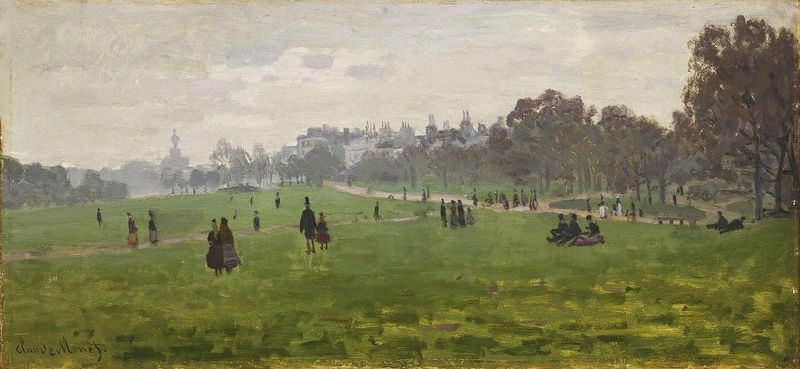 Cloude Monet Classical Oil Paintings Green Park in London 1871 - Click Image to Close