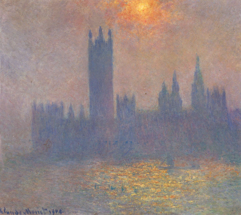 Houses of Parliament, Effect of Sunlight in the Fog 1904