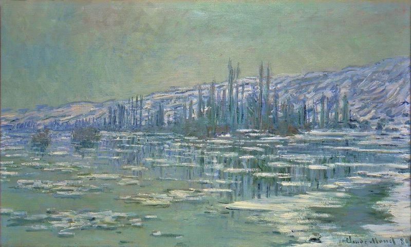 Cloude Monet Oil Paintings Ice Floes on Siene 1880 - Click Image to Close