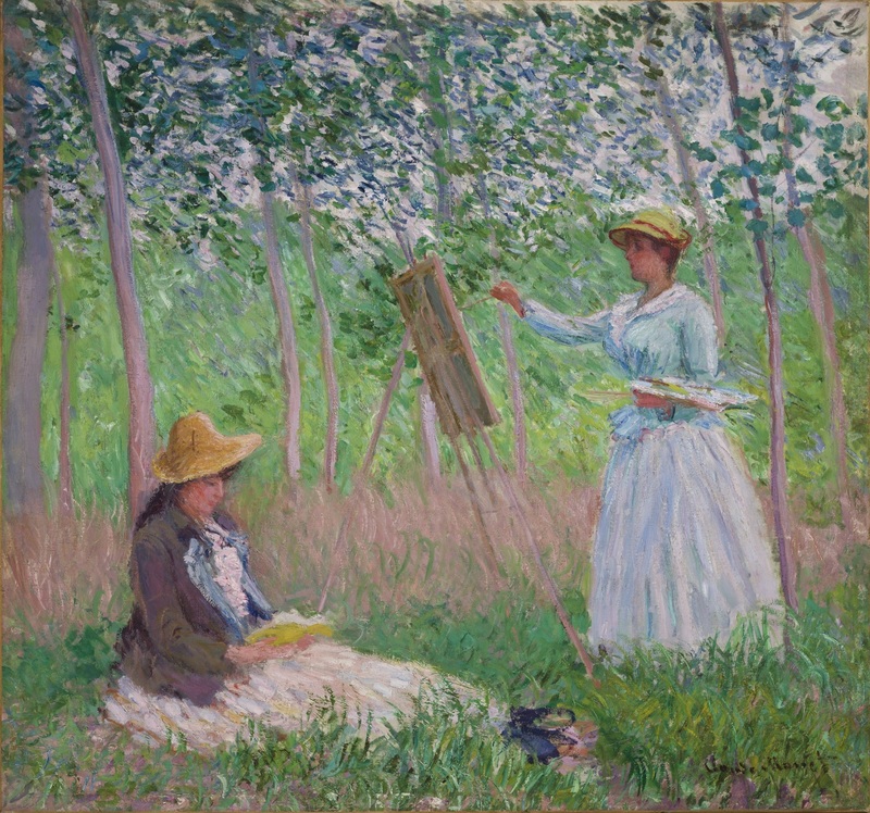 Cloude Monet In The Woods At Giverny Blanche Hoschede 1887 - Click Image to Close