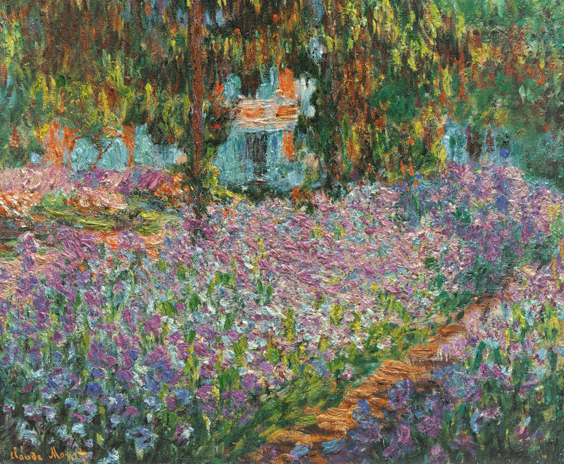 Cloude Monet Oil Painting Irises in Monet's Garden 1900 - Click Image to Close