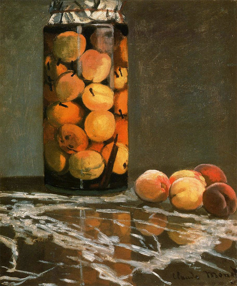 Cloude Monet Oil Painting Jar of Peaches 1866 - Click Image to Close