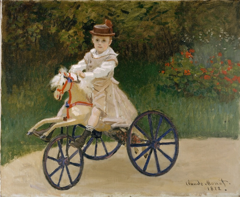 Cloude Monet Oil Painting Jean Monet on a Mechanical Horse 1872 - Click Image to Close