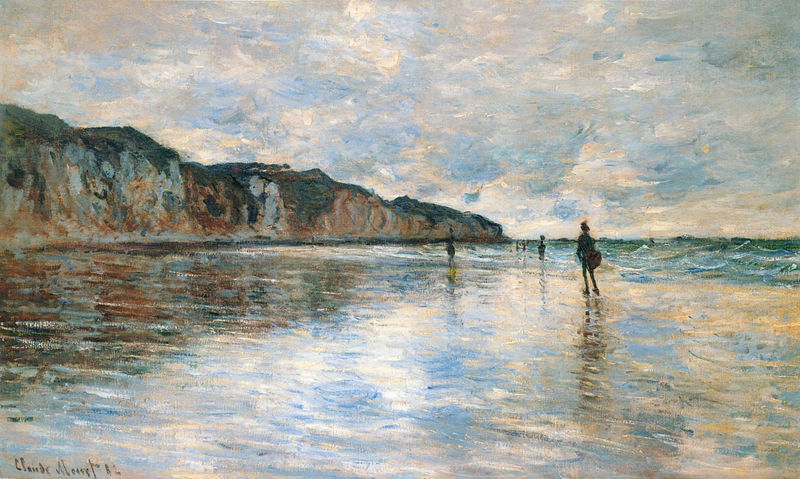 Cloude Monet Oil Paintings Low Tide at Pourville 1882 - Click Image to Close