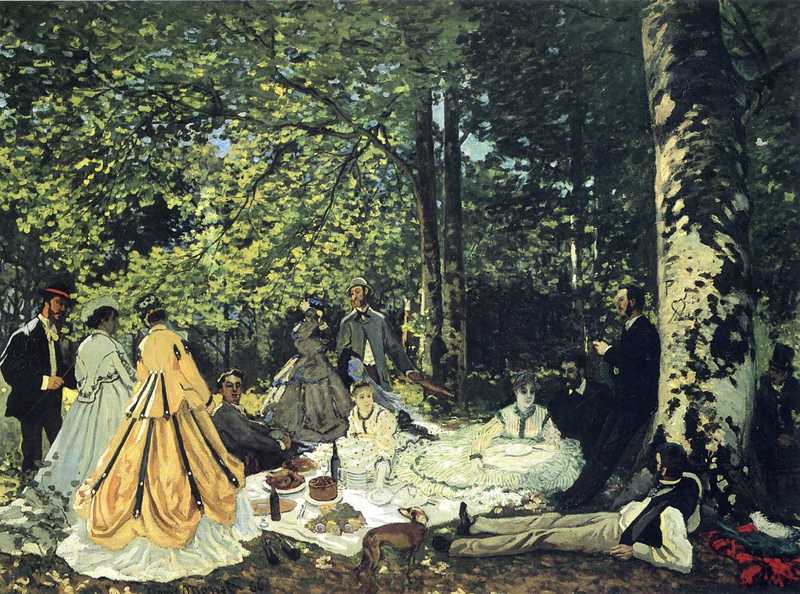 Cloude Monet Paintings Lunch on the Grass 1865