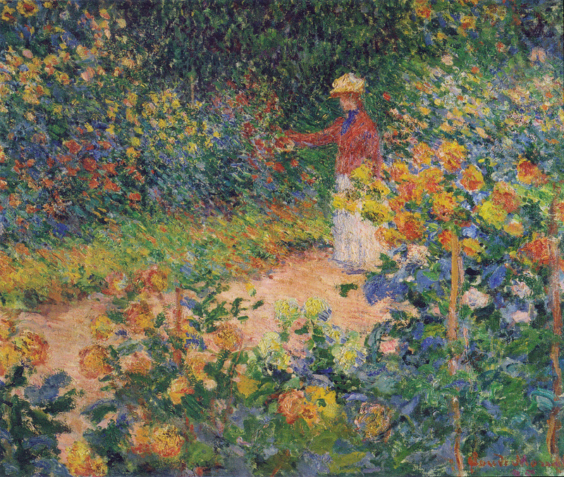 Cloude Monet Oil Painting Monet's Garden at Giverny 1895 - Click Image to Close