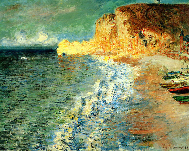 Cloude Monet Oil Painting Morning at Etretat 1883 - Click Image to Close