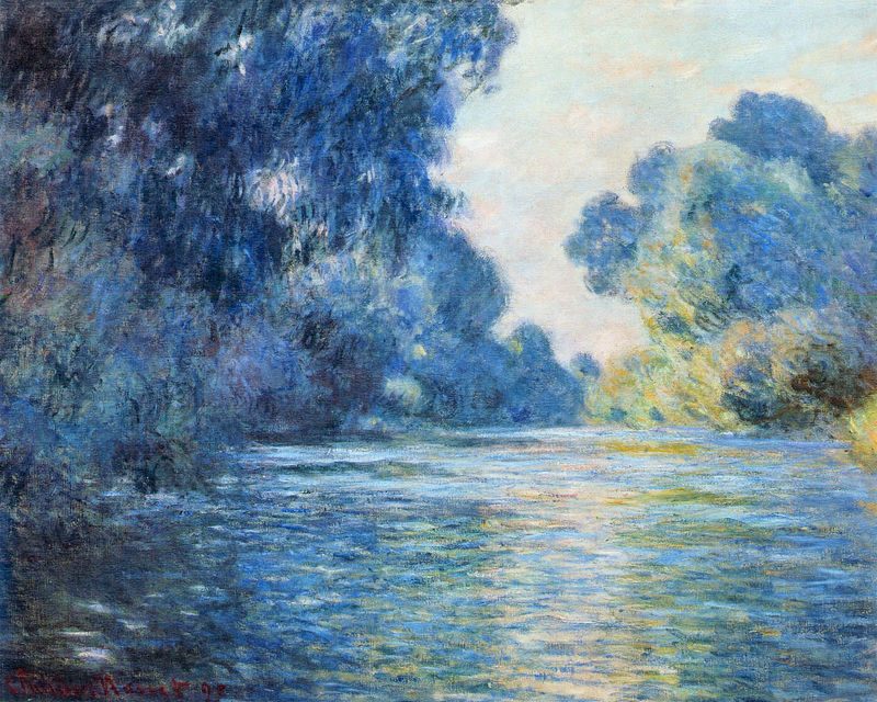 Cloude Monet Oil Painting Morning on the Seine at Giverny 1897 - Click Image to Close