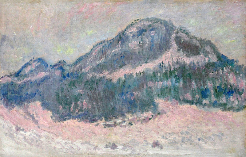 Cloude Monet Oil Paintings Mount Kolsaas, Rose Reflection 1895 - Click Image to Close