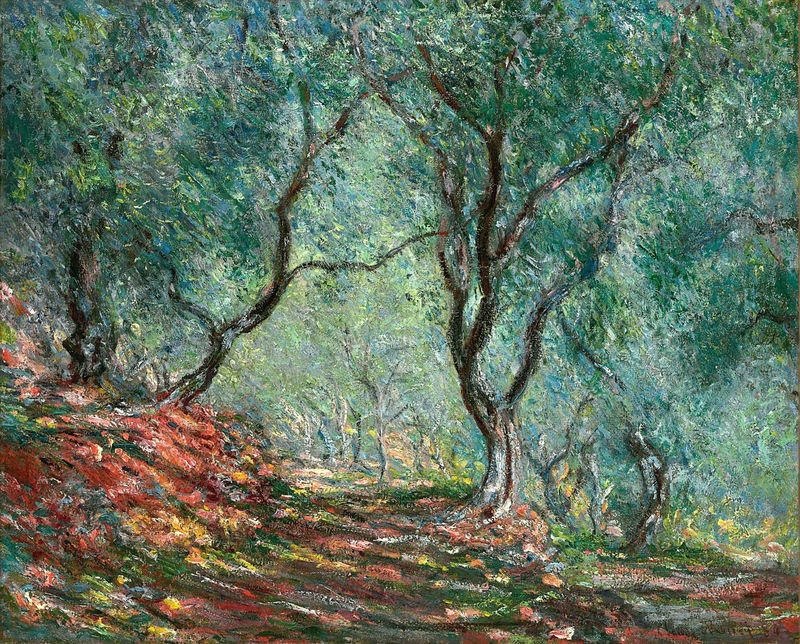 Monet Oil Painting Olive Tree Wood in the Moreno Garden 1884