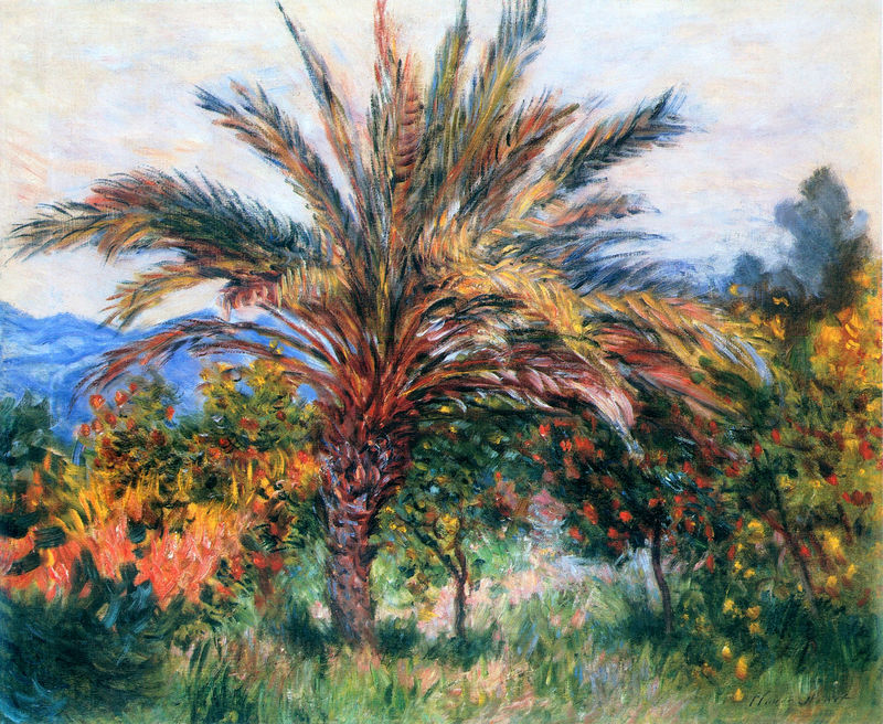 Cloude Monet Oil Painting Palm Tree at Bordighera 1884 - Click Image to Close