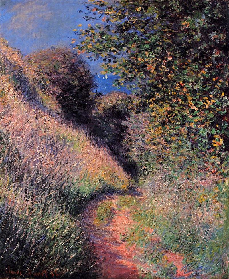 Cloude Monet Oil Painting Path at Pourville 1882 - Click Image to Close