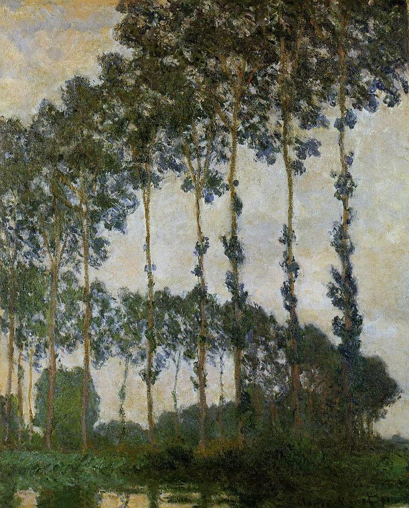 Cloude Monet Oil Painting Poplars at Giverny 1888 - Click Image to Close