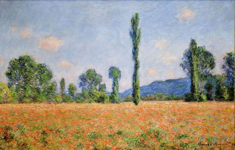 Cloude Monet Oil Paintings Poppy Field in Giverny 2 1890 - Click Image to Close