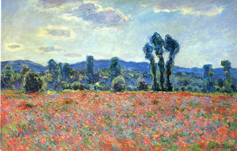 Cloude Monet Oil Paintings Poppy Field in Giverny 3 1890 - Click Image to Close