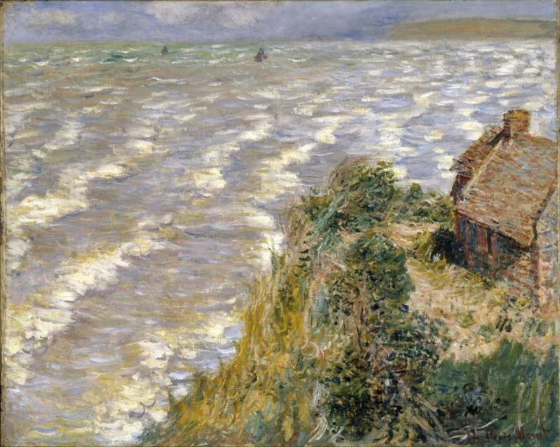 Cloude Monet Oil Painting Rising Tide at Pourville 1882 - Click Image to Close