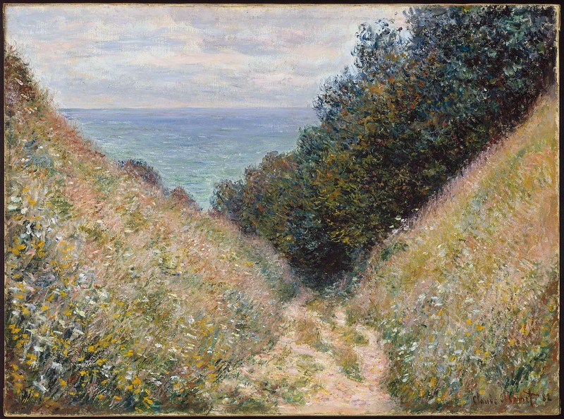 Cloude Monet Oil Paintings Road at La Cavee, Pourville 1882 - Click Image to Close