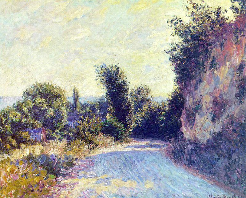 Cloude Monet Oil Painting Road near Giverny 2 1885 - Click Image to Close