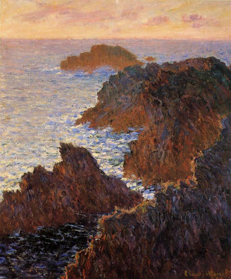 Cloude Monet Oil Painting Rocks at Belle-Ile, Port-Domois 1886