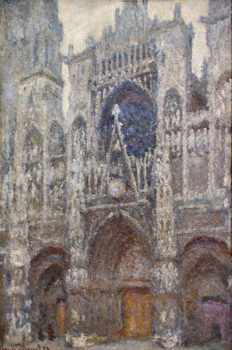 Cloude Monet Oil Paintings Rouen Cathedral, Grey Weather 1894 - Click Image to Close