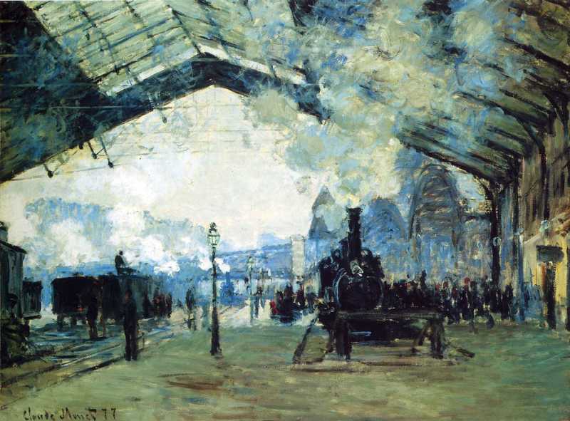 Cloude Monet Classical Oil Paintings Saint-Lazare Station 1877 - Click Image to Close