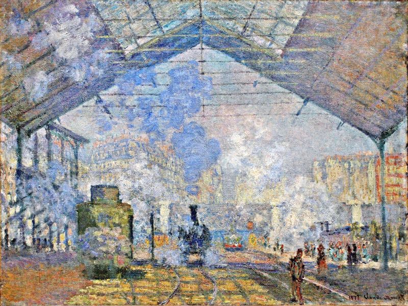 Monet Oil Paintings Saint-Lazare Station, Exterior View 1887