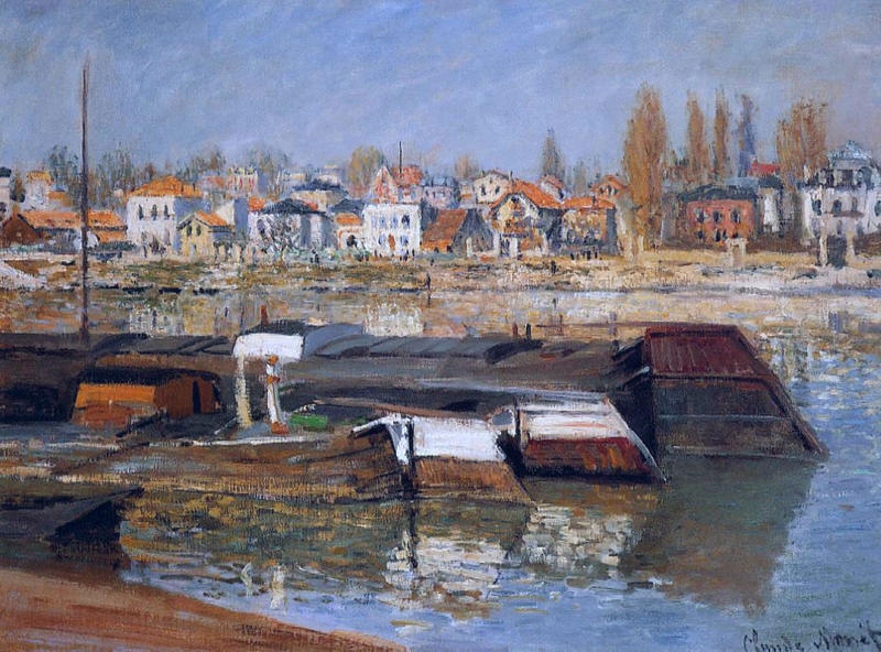 Cloude Monet Oil Paintings Seine at Asnieres 1873 - Click Image to Close