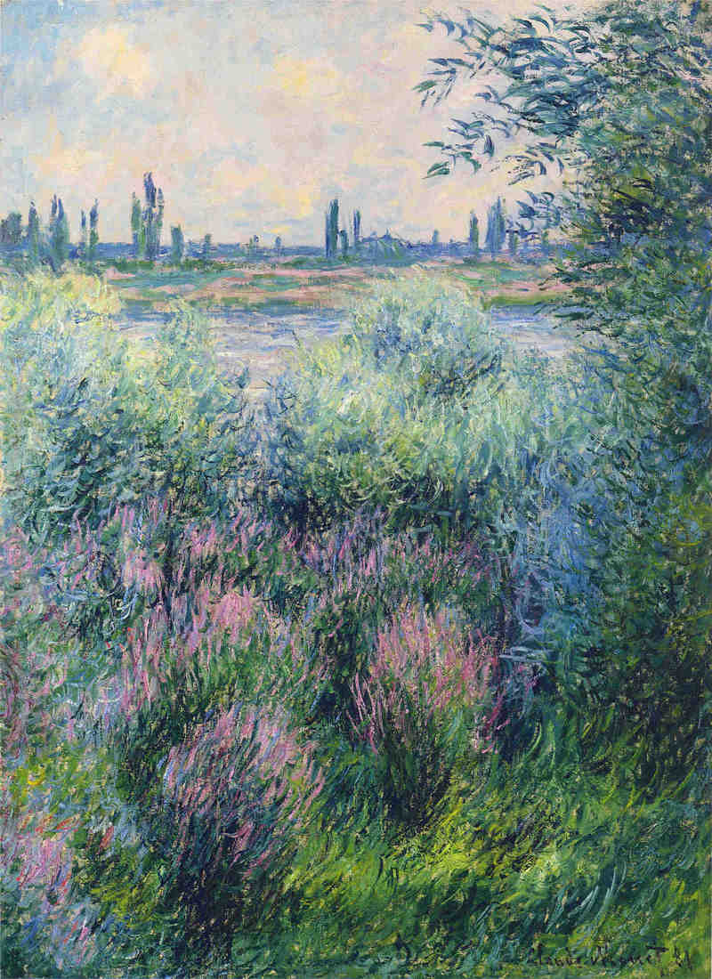 Cloude Monet Oil Paintings Spot on the Banks of the Seine 1881 - Click Image to Close