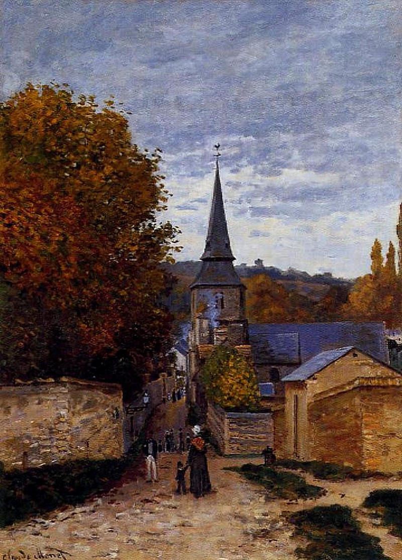 Cloude Monet Oil Paintings Street in Saint 1867 - Click Image to Close