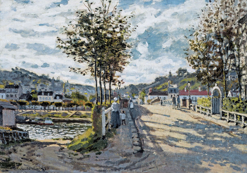 Cloude Monet Oil Paintings The Bridge at Bougival 1869