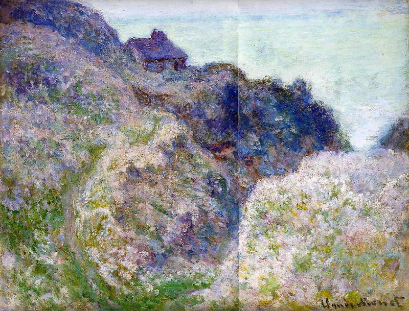 Monet Oil Paintings The Coastguard Cabin at Varengeville 1897