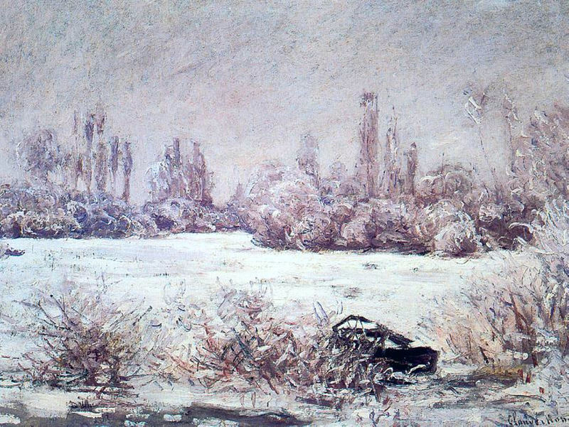 Cloude Monet Classical Oil Paintings The Frost 1880 - Click Image to Close