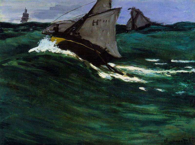 Cloude Monet Oil Paintings The Green Wave 1866 - Click Image to Close