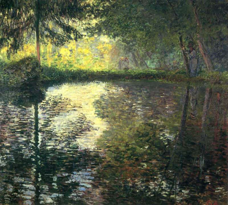 Cloude Monet Classical Painting The Pond at Montgeron 1876 - Click Image to Close