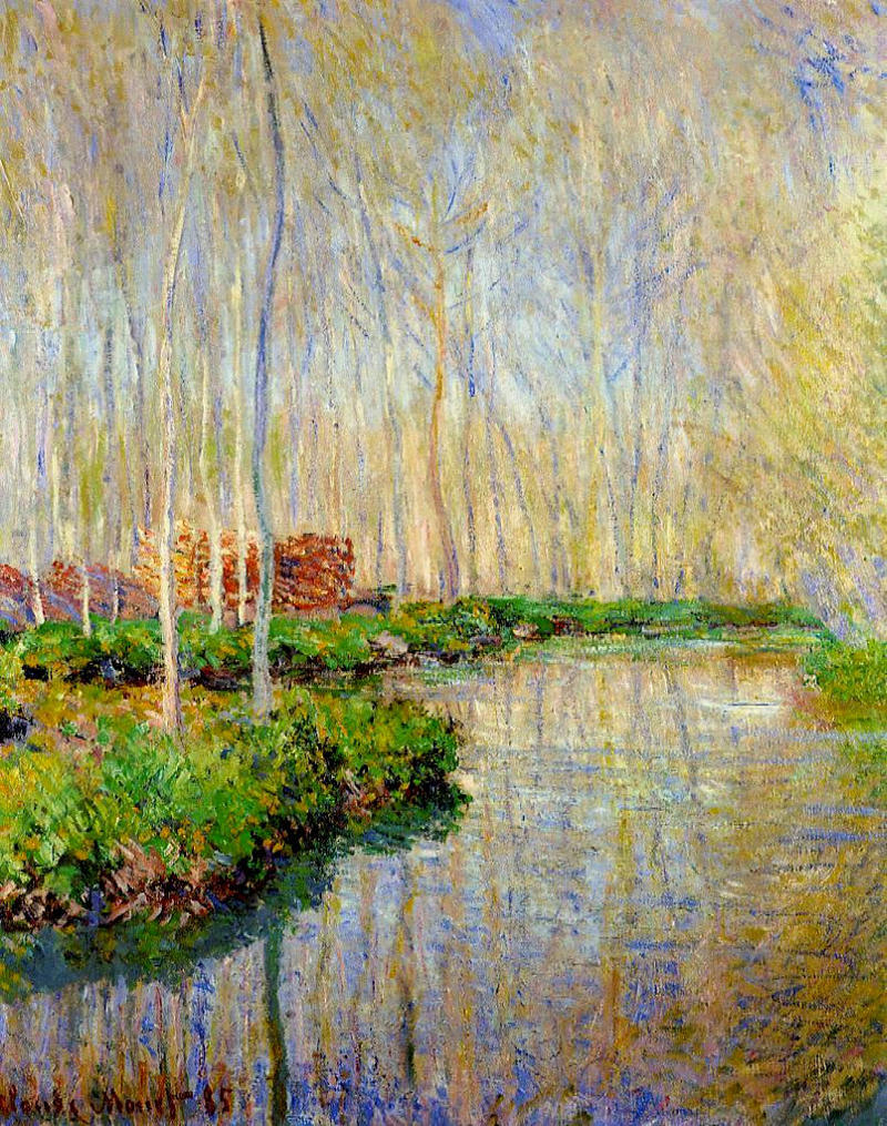 Cloude Monet Paintings The River Epte 1885