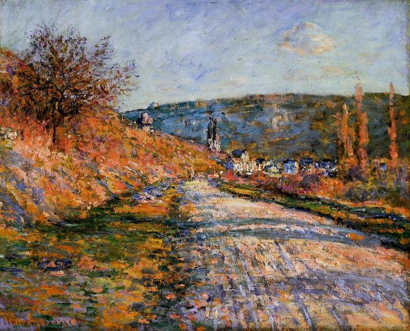 Cloude Monet Paintings The Road to Vetheuil 1880