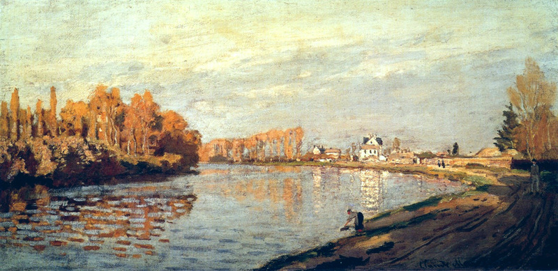 Cloude Monet Oil Paintings The Seine near Bougival 1872