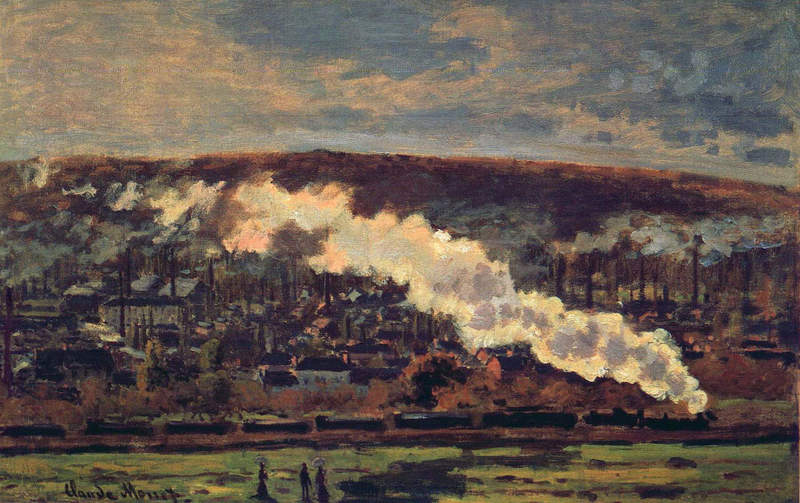 Cloude Monet Classical Oil Paintings The Train 1872 - Click Image to Close