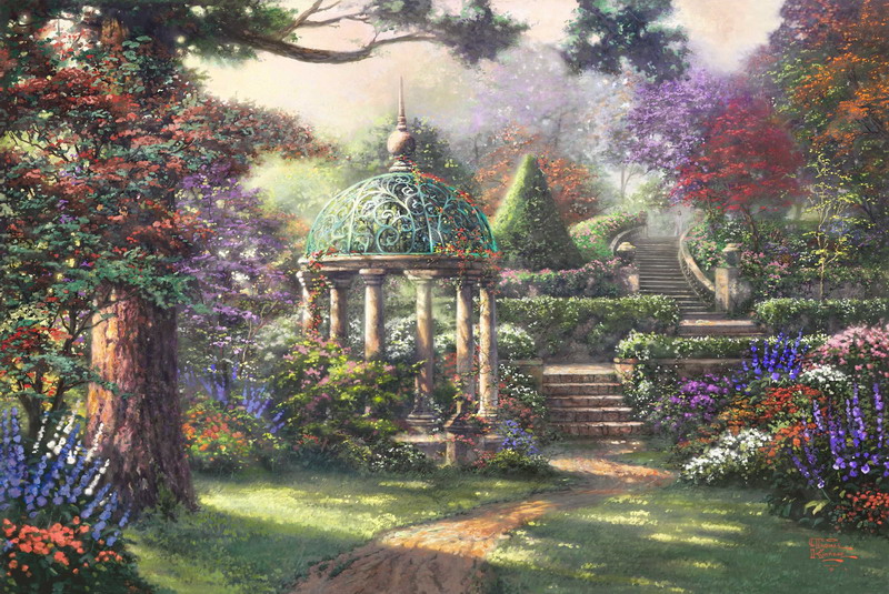 Modern Thomas Kinkade Landscape oil painting TK014