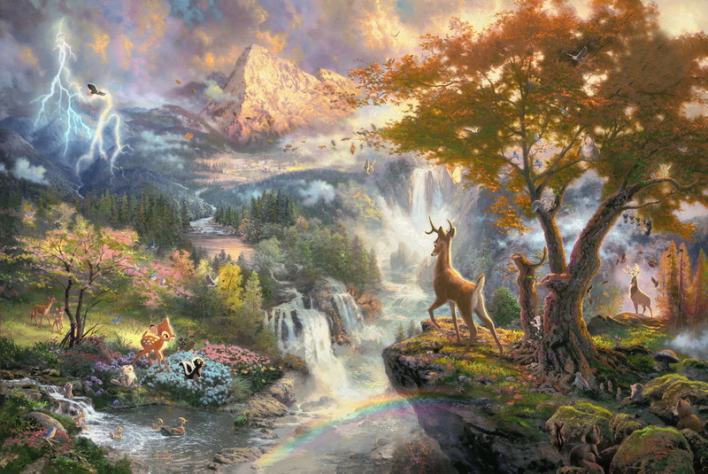 Modern Thomas Kinkade Landscape oil painting TK050