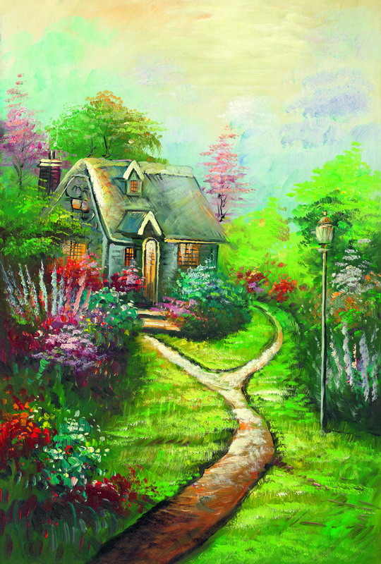 Modern Thomas Kinkade Landscape oil painting TK093