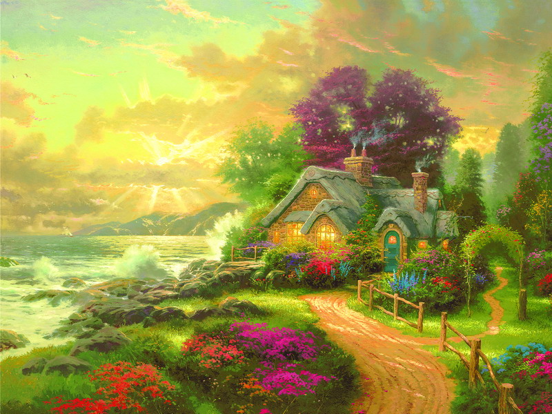 Thomas Kinkade Oil Painting