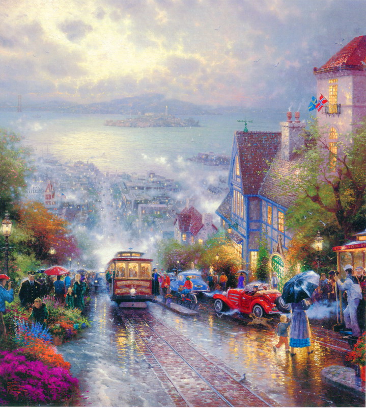 Modern Thomas Kinkade Landscape oil painting TK117