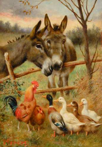 Dafen Oil Painting on canvas -animal010