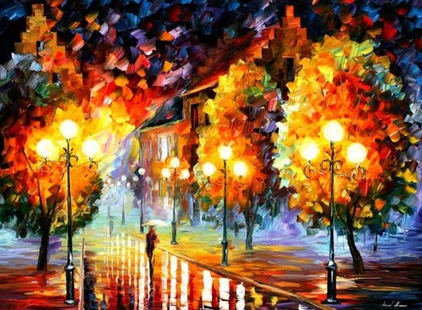 Modern impressionism palette knife oil painting kp016 - Click Image to Close